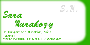 sara murakozy business card